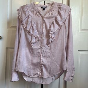 Express Blush Pink Pom-Pom Blouse